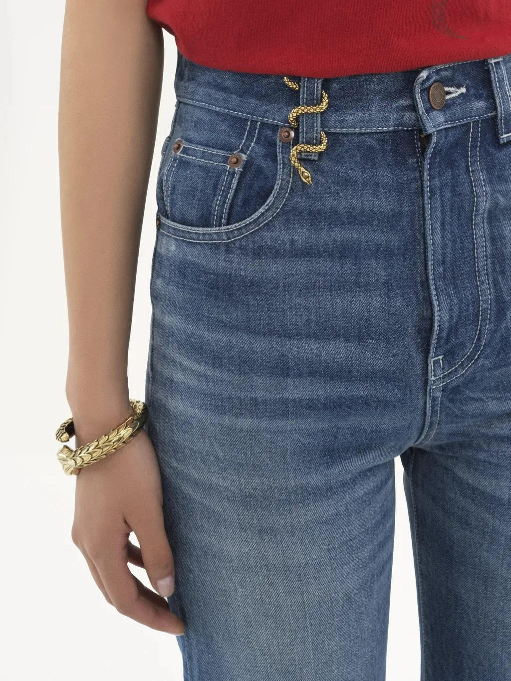 High-Waisted Bootcut Jeans