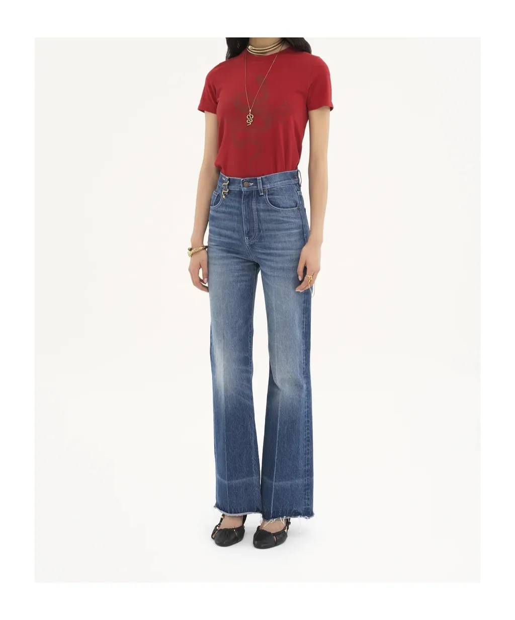 High-Waisted Bootcut Jeans