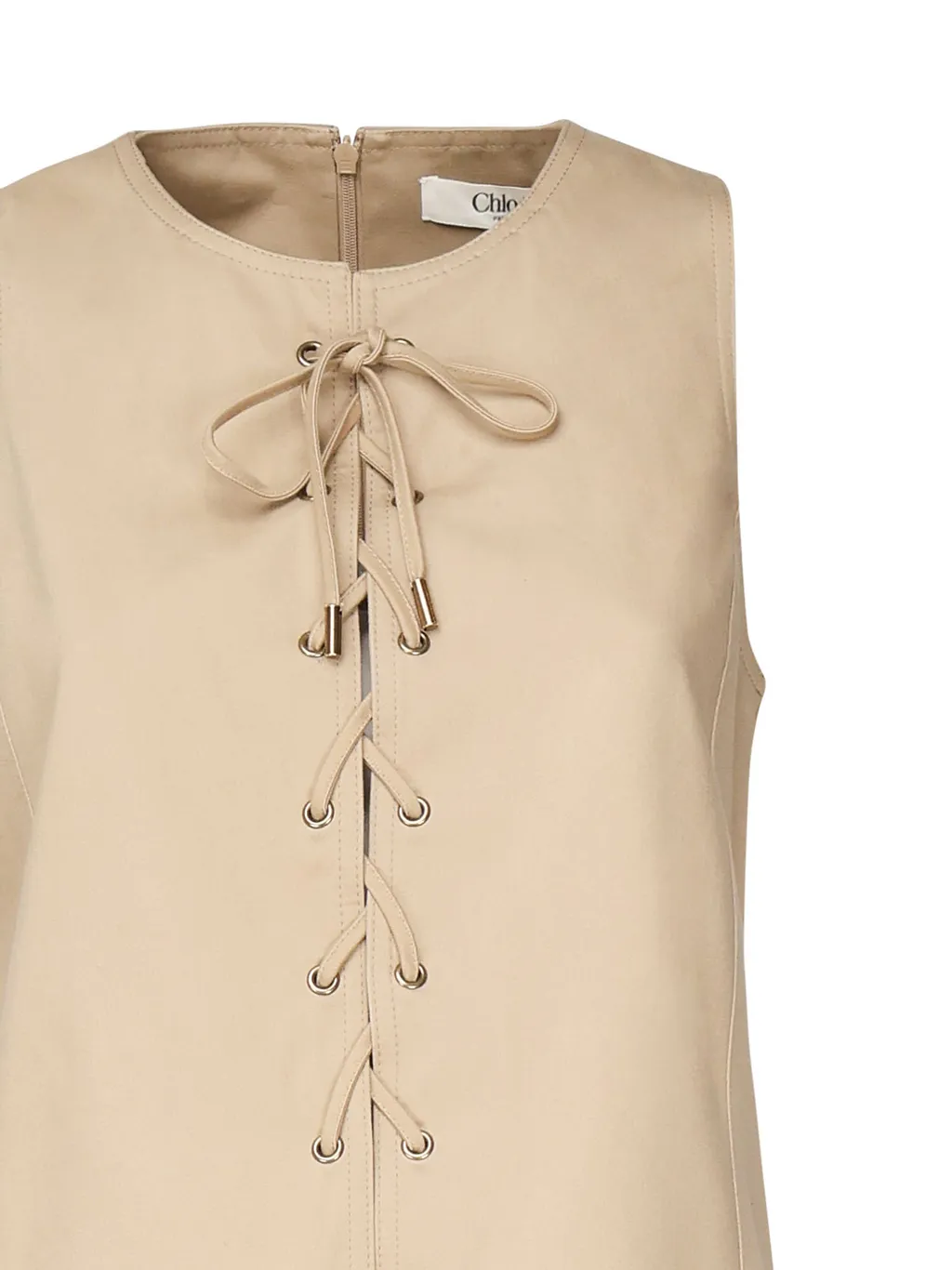 Laced Sleeveless Mini Dress