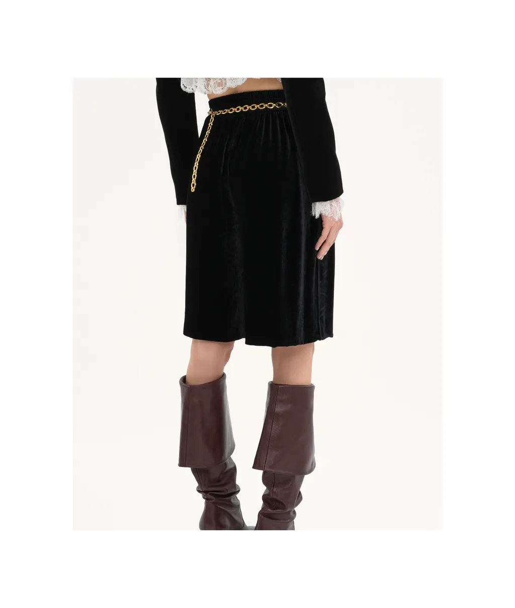 Fluid Velvet Bermuda Shorts