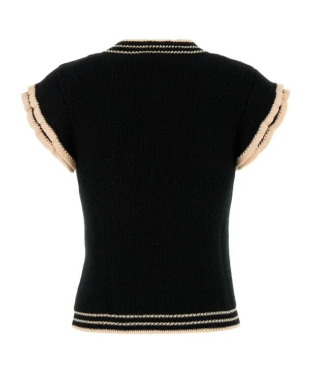 Short-Sleeved Knit Top