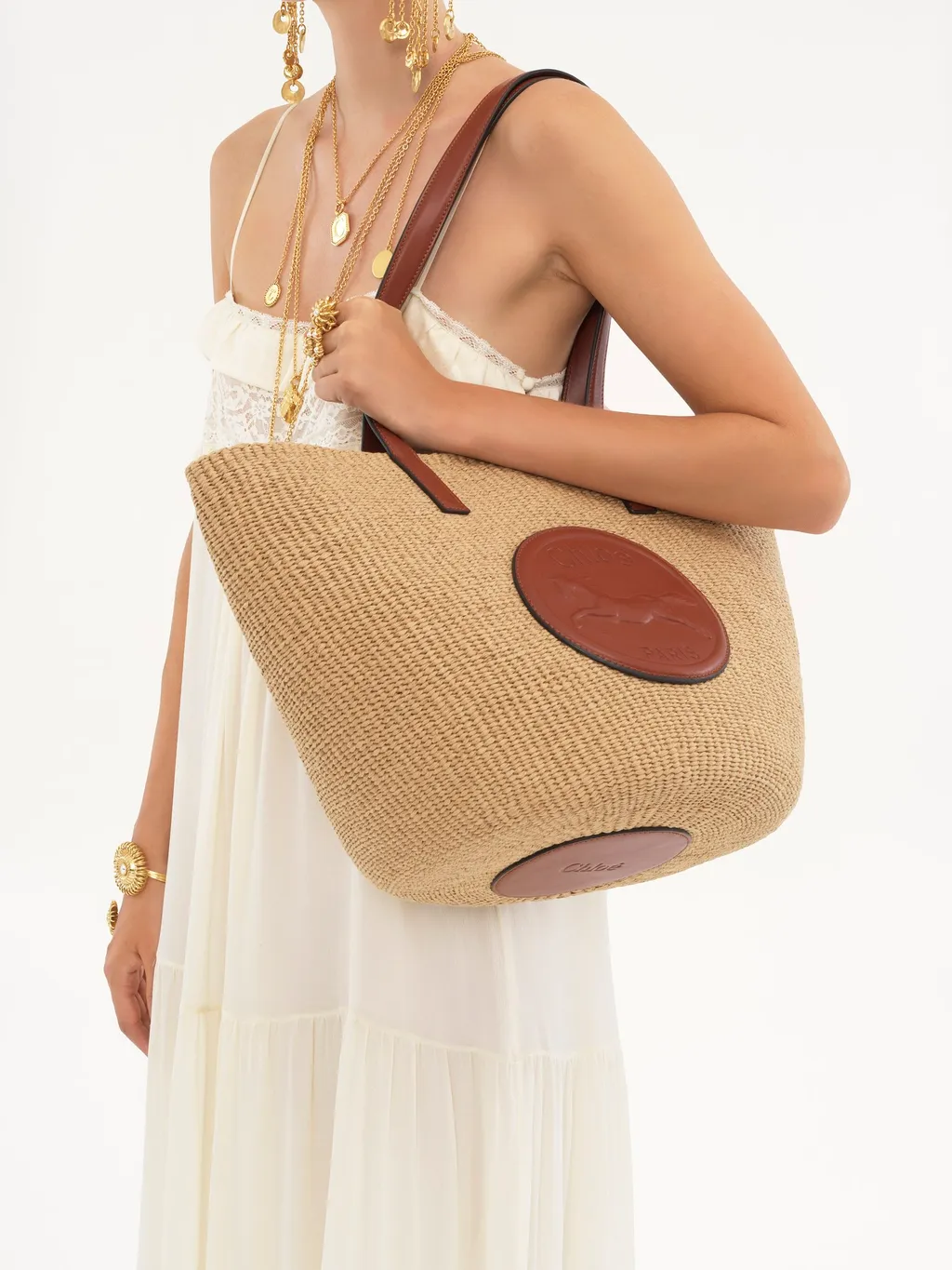 Logo Detailed Large Tote Bag