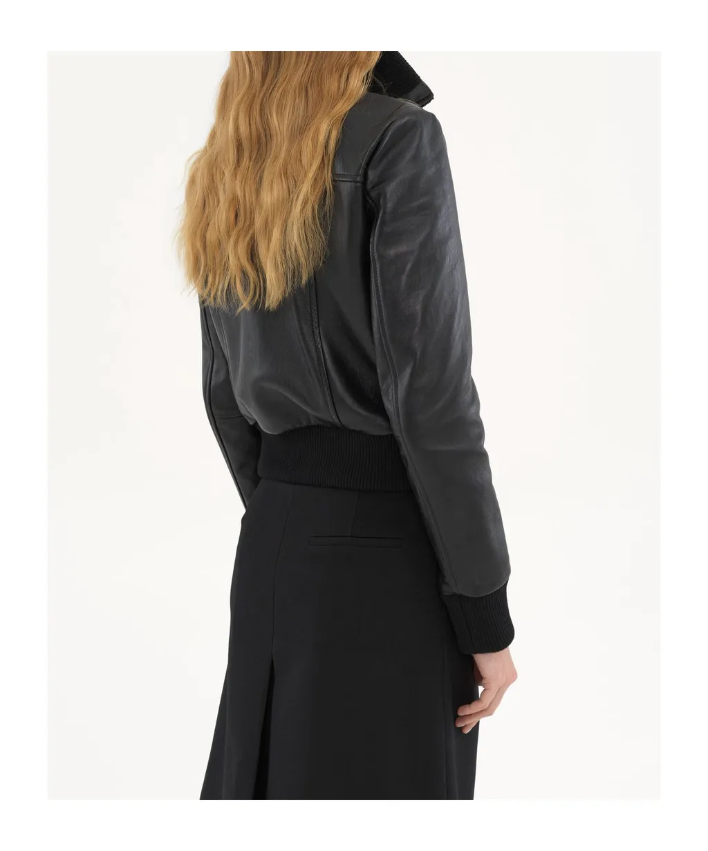 Leather Bomber Jacket