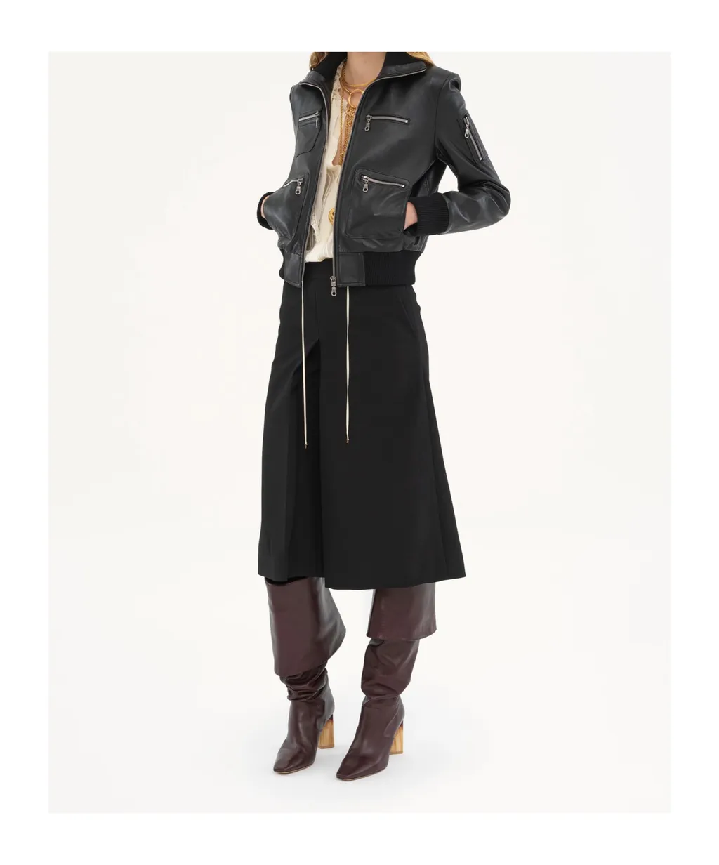 Leather Bomber Jacket