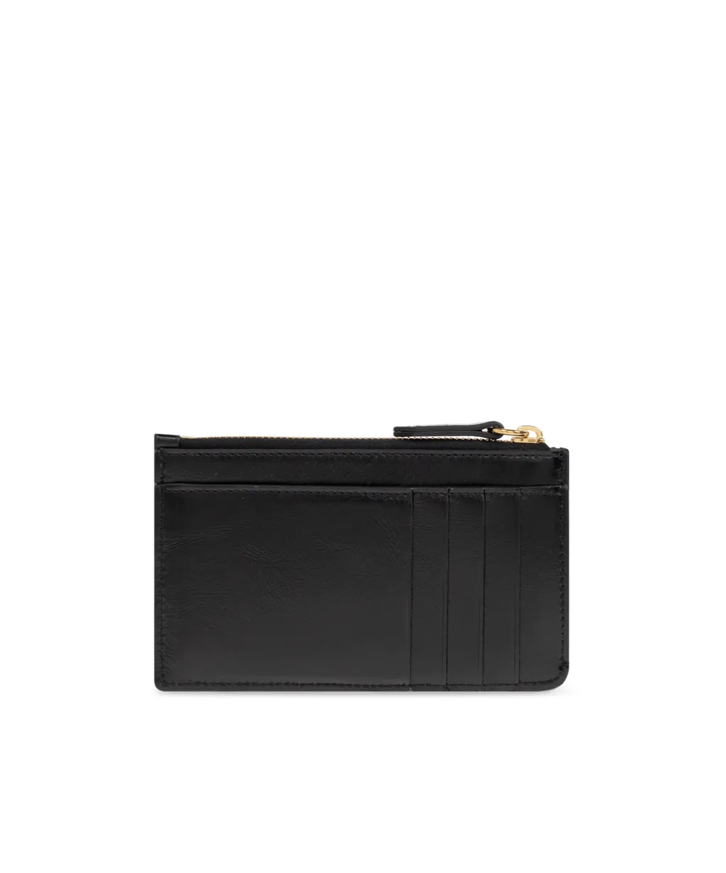 Logo Plaque Zipped Small Card Holder