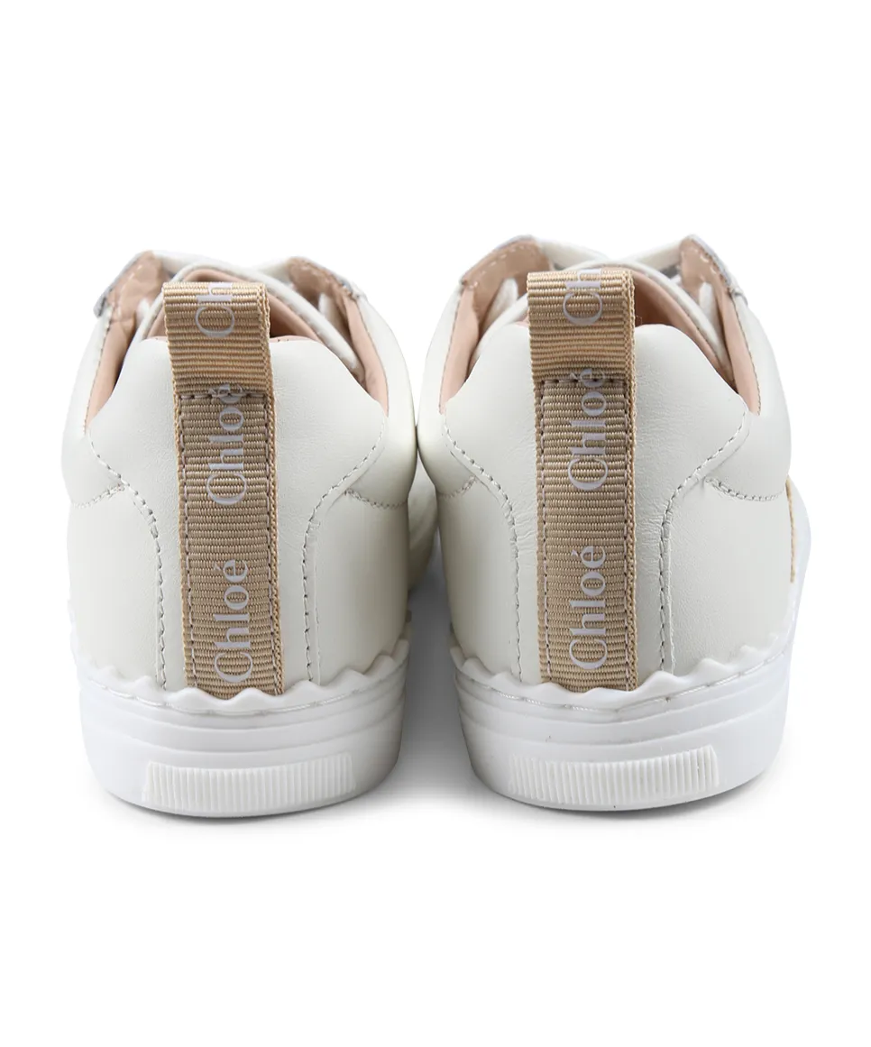 Logo Printed Round Toe Sneakers