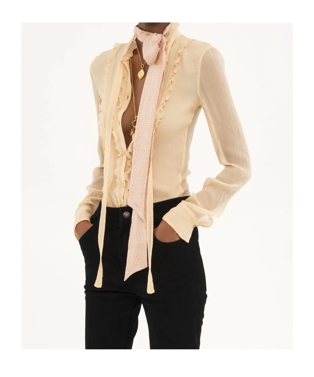 Ruffled Fitted Blouse