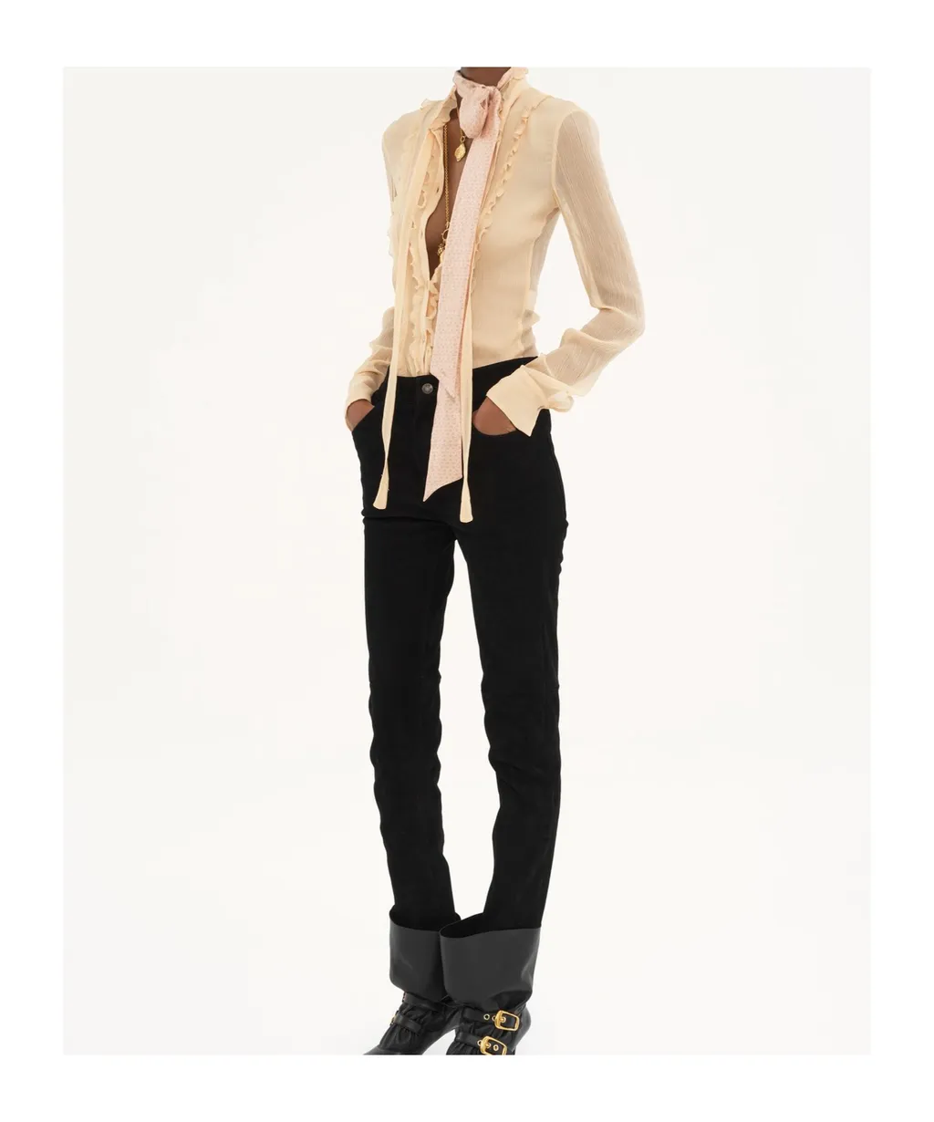 Ruffled Fitted Blouse