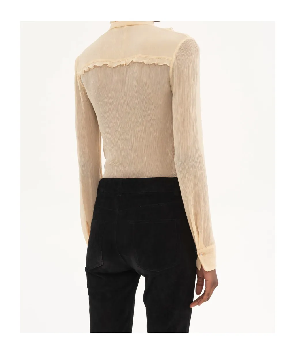 Ruffled Fitted Blouse