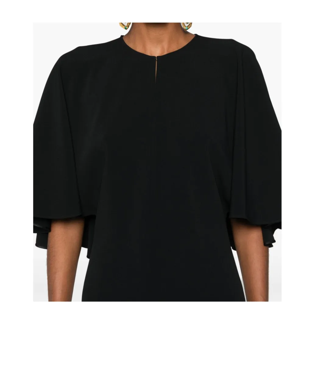 Round Collar Short Sleeve Dress