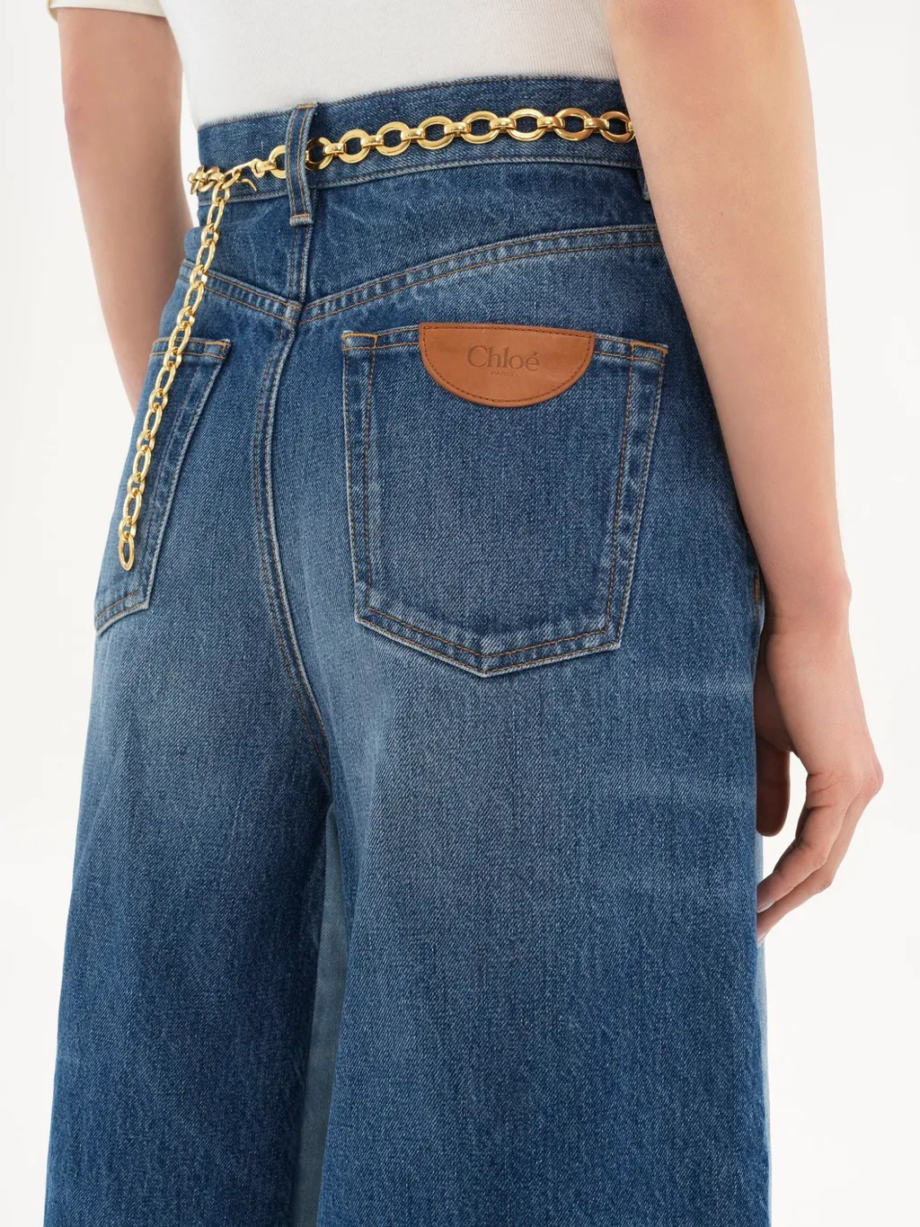 Patchwork Denim Skirt