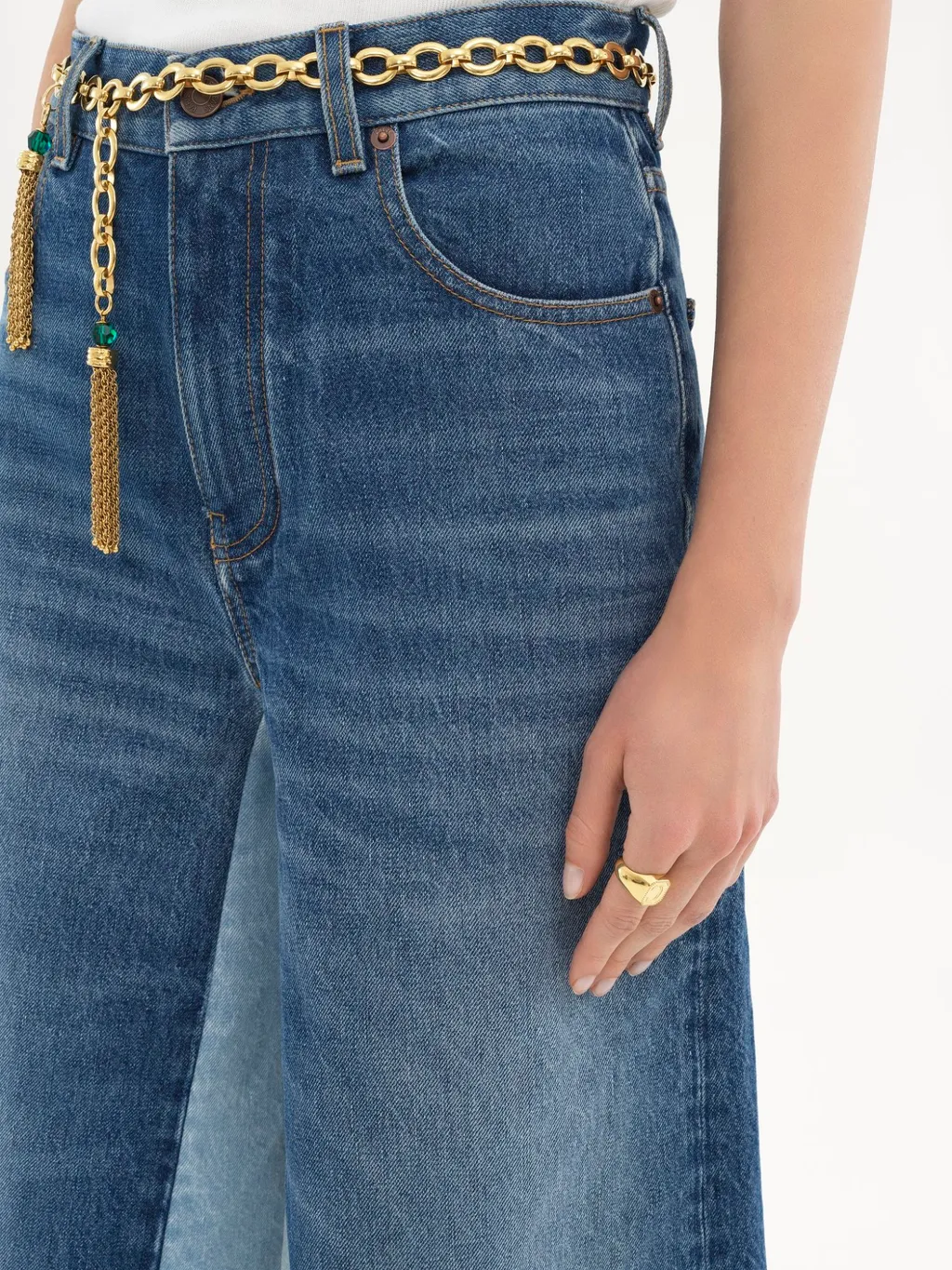 Patchwork Denim Skirt