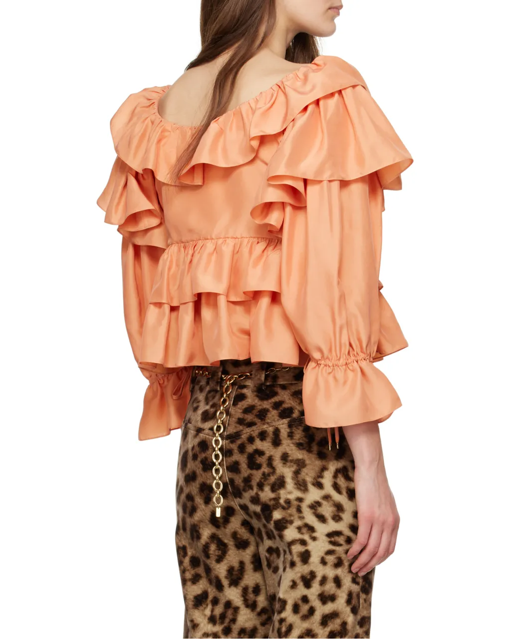 Ruffled Cropped Blouse