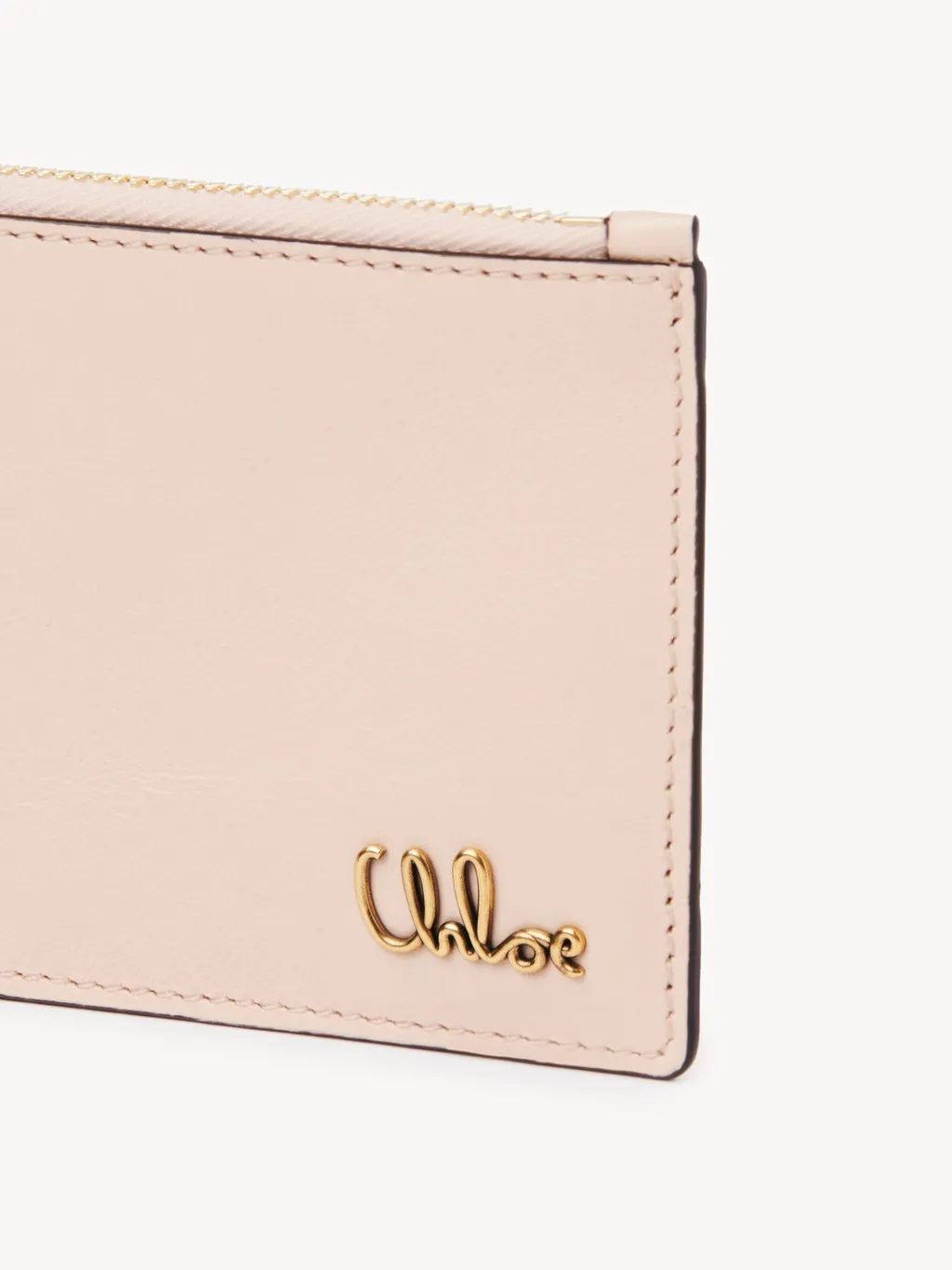 Logo Plaque Zipped Small Card Holder