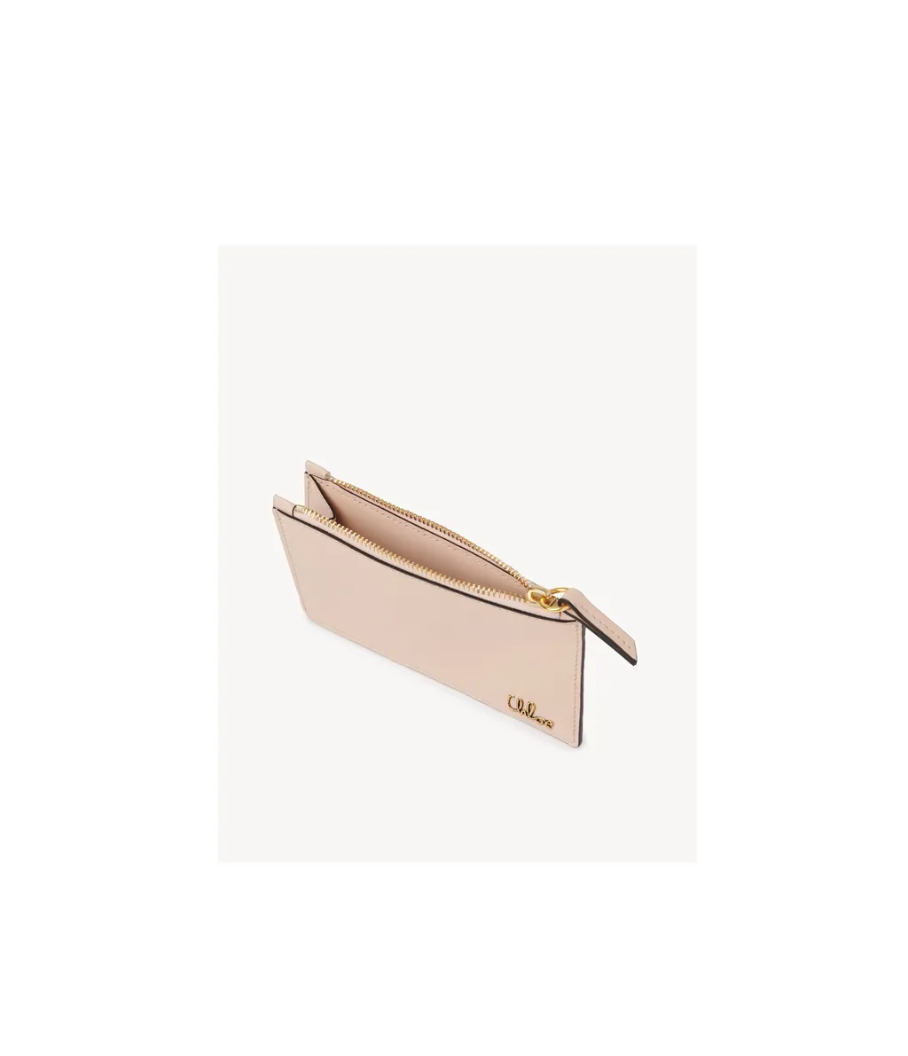 Logo Plaque Zipped Small Card Holder