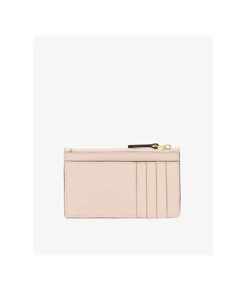 Logo Plaque Zipped Small Card Holder