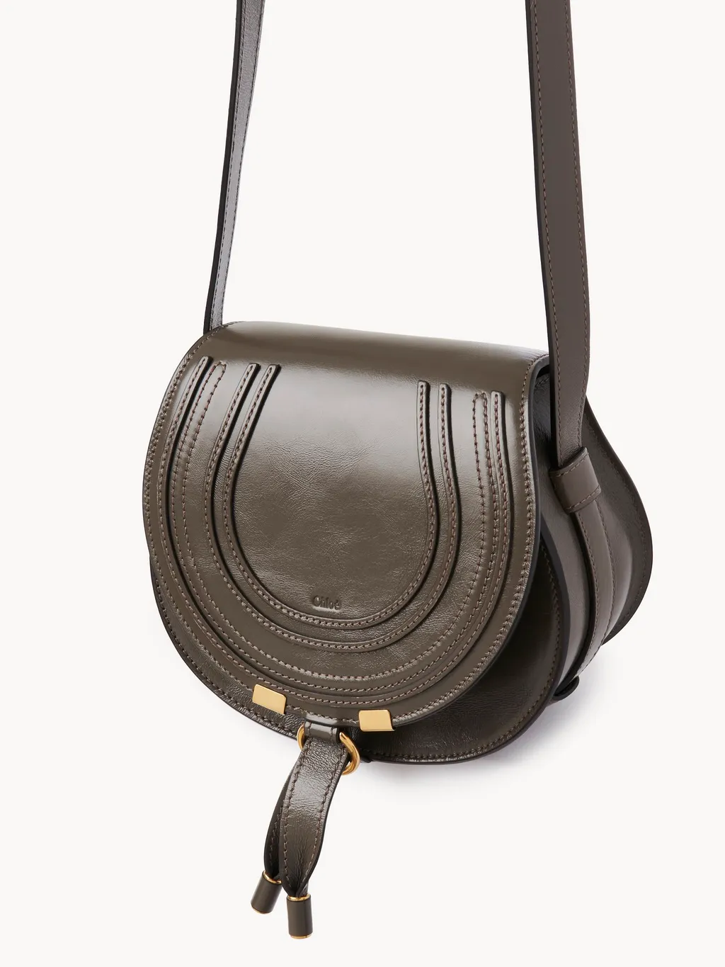 Marcie Logo Embossed Small Crossbody Bag