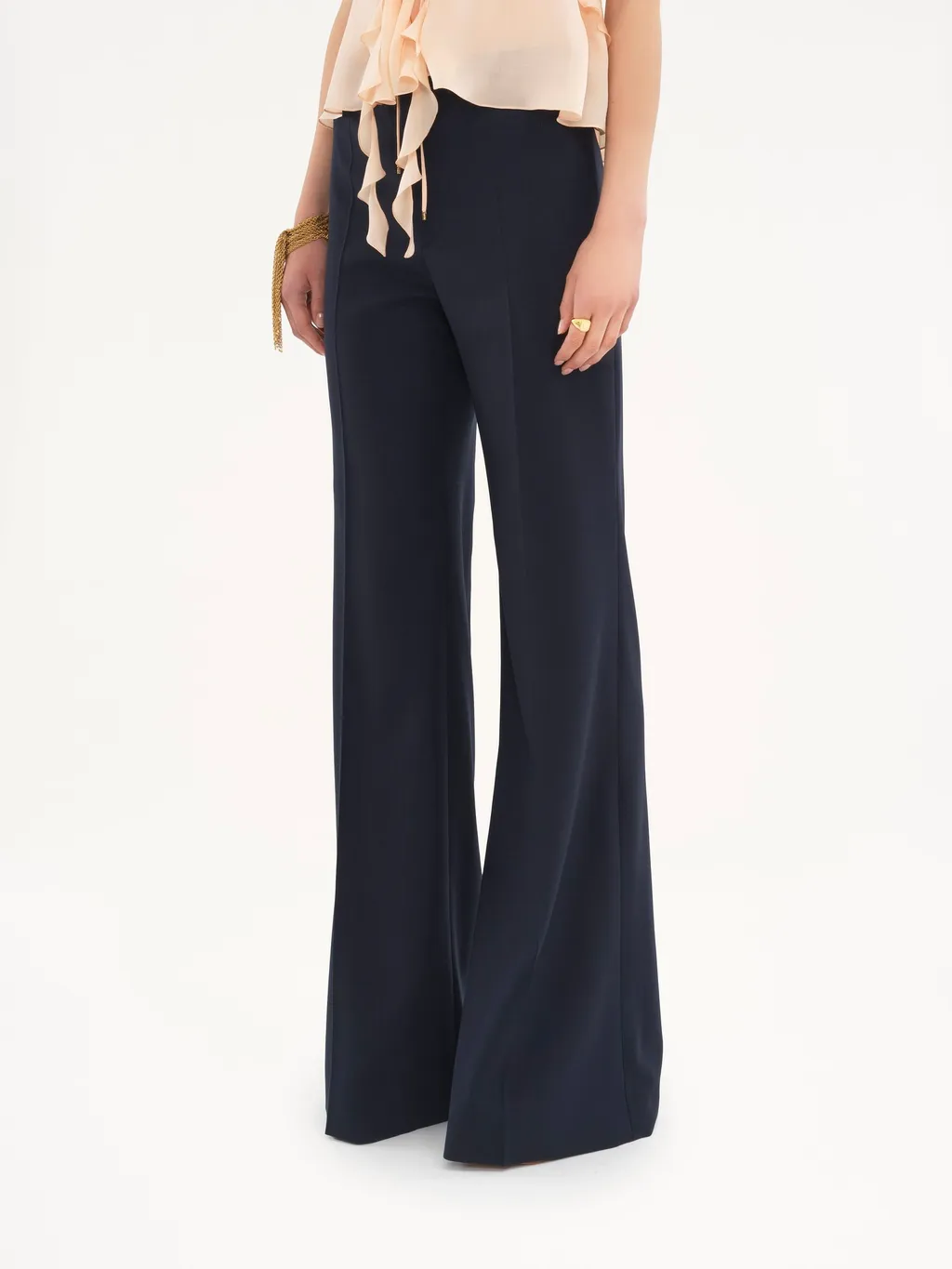 Belt Loop Wool Bell Bottoms