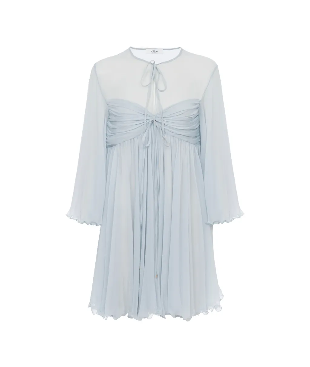 Pleated Mini Dress