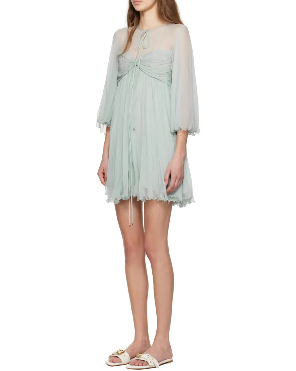 Pleated Mini Dress