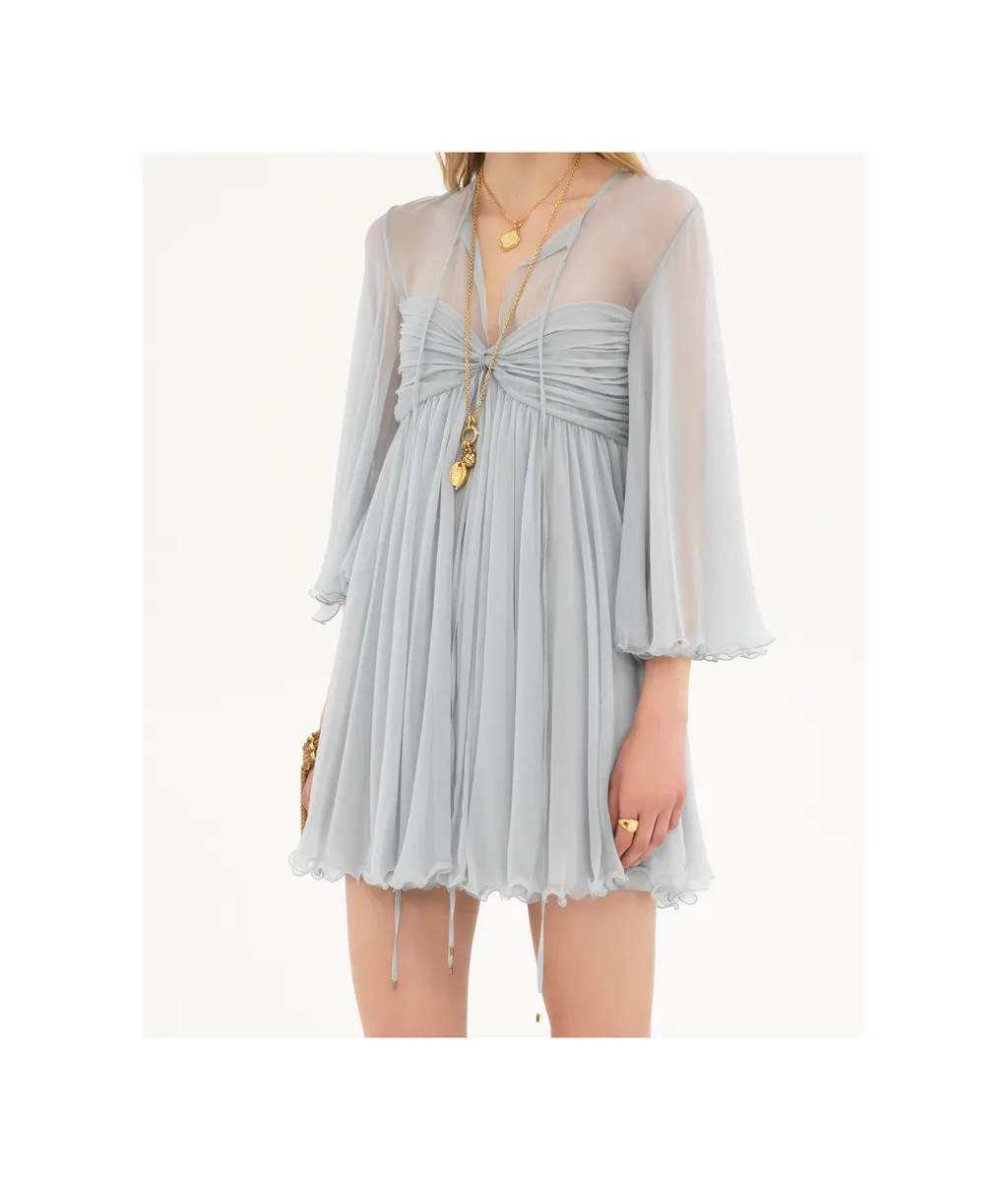 Pleated Mini Dress