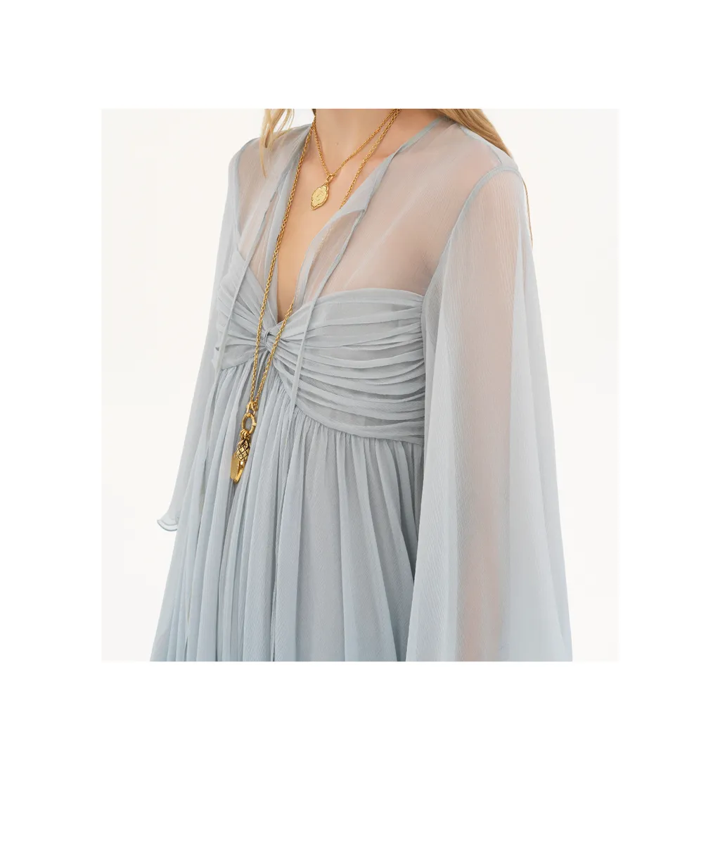 Pleated Mini Dress