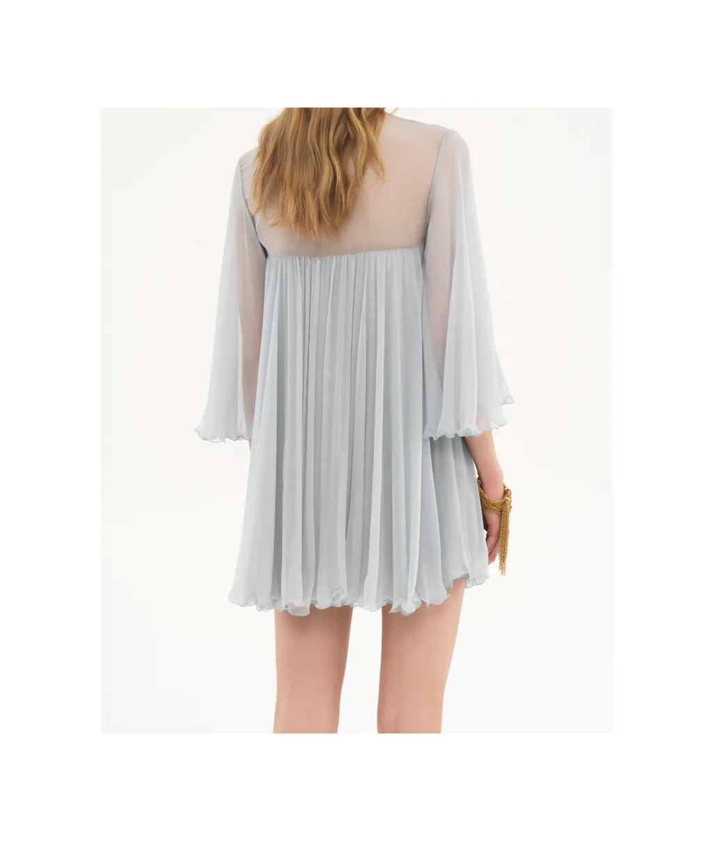 Pleated Mini Dress