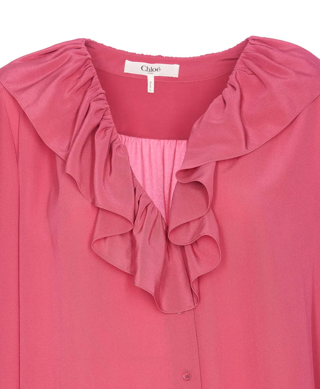 Ruffle Detailed Long-Sleeve Top