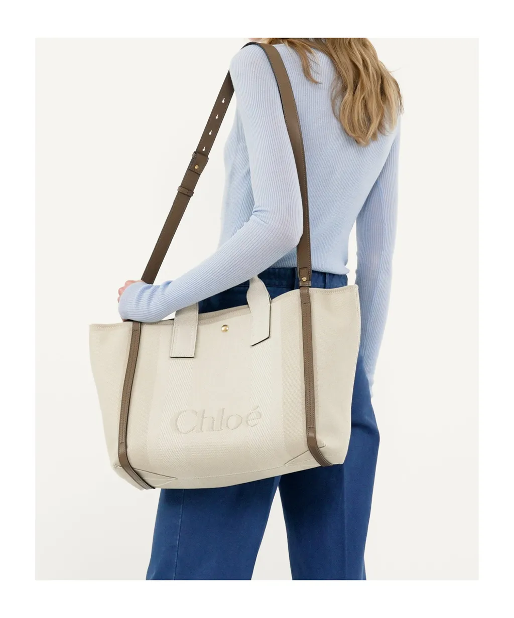 Carry Logo Detailed Large Tote Bag