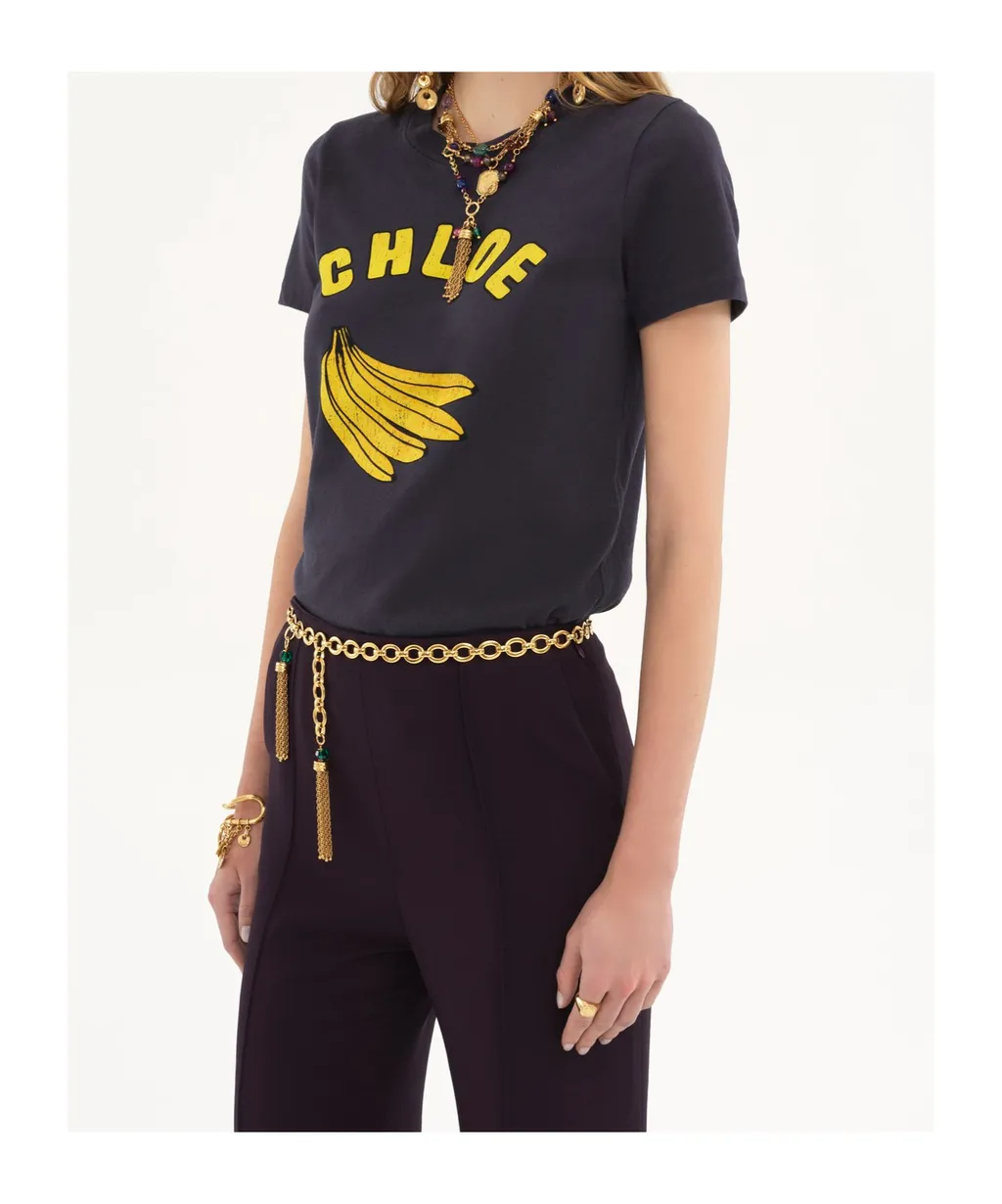 Banana Printed Crewneck T-Shirt