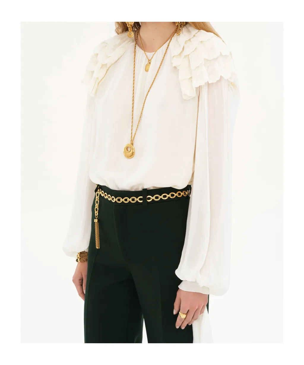 Gathered Ruffled Top