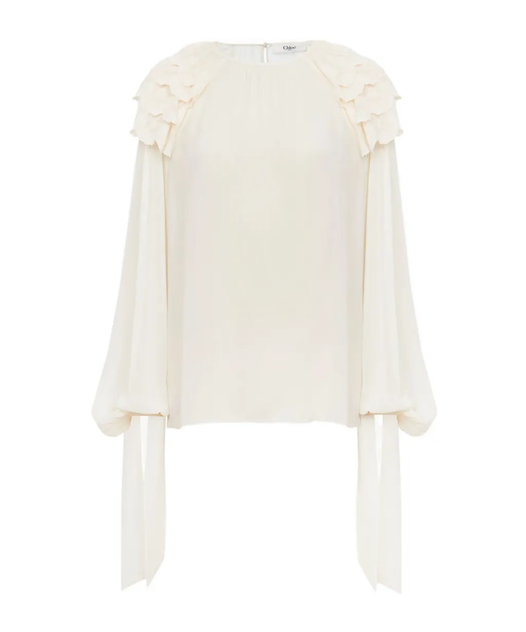 Gathered Ruffled Top