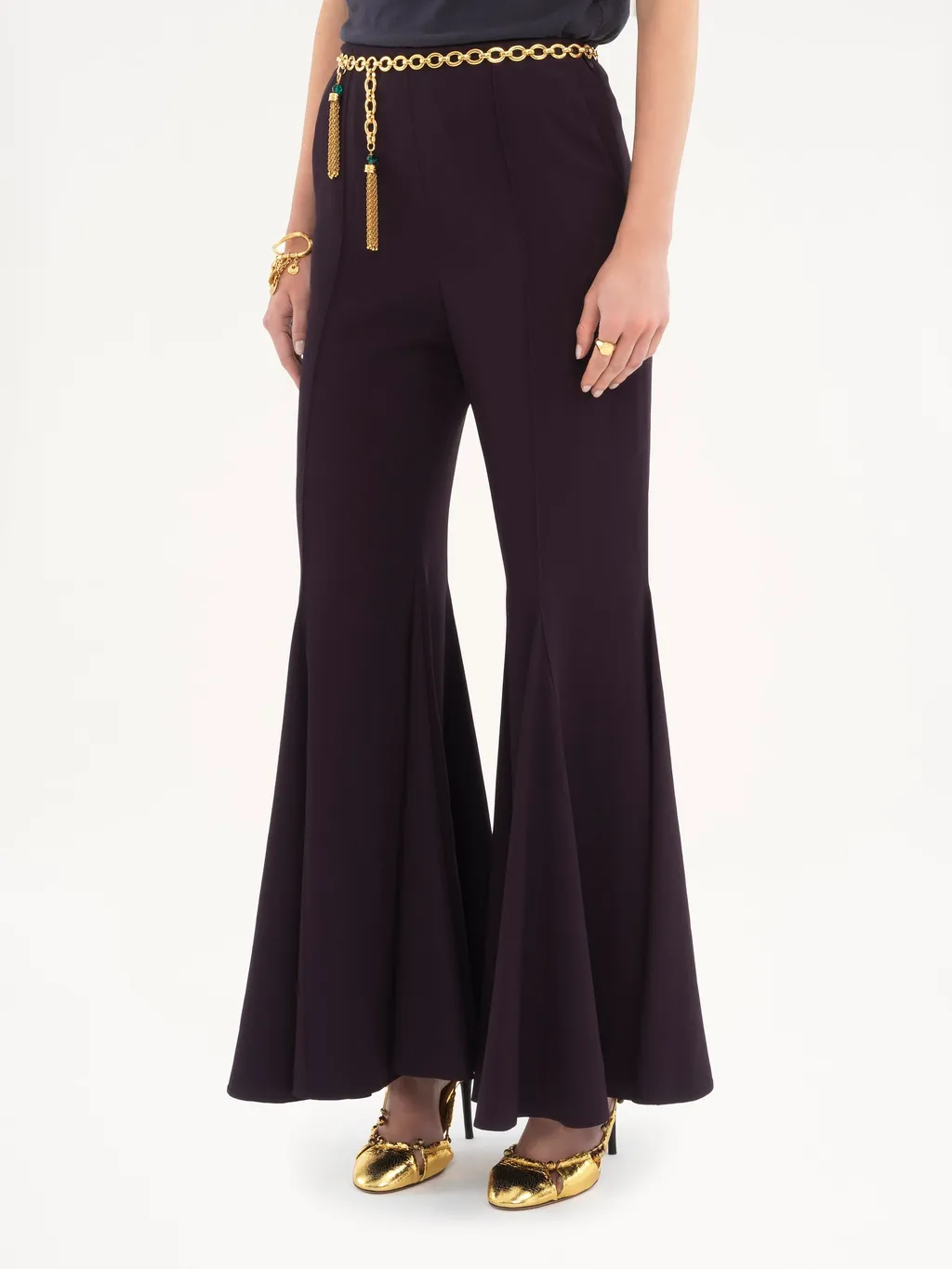 Flared Leg Trousers