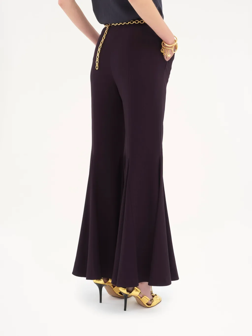 Flared Leg Trousers