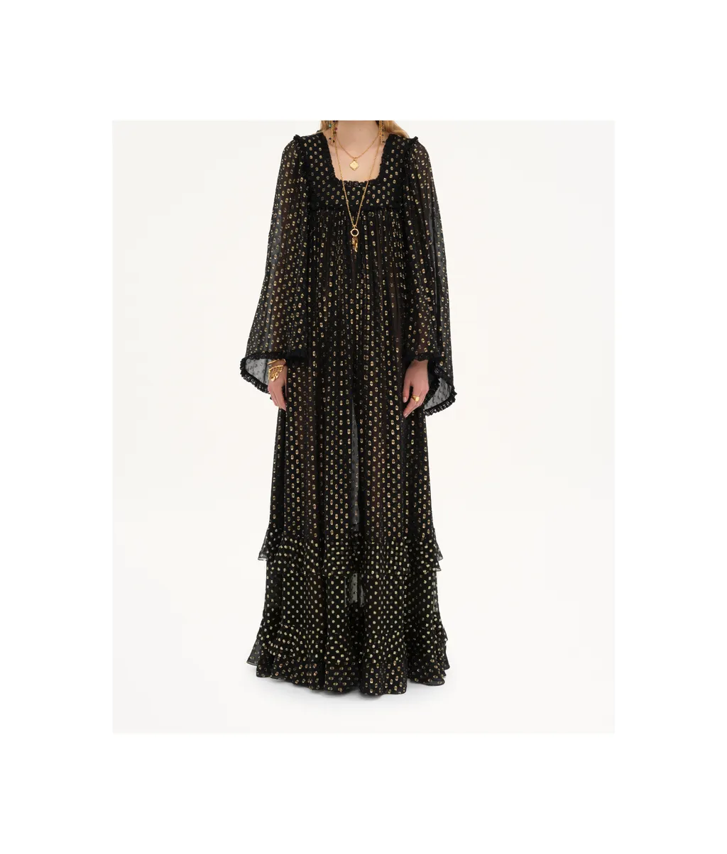 Ruffled Extra-Long Dress