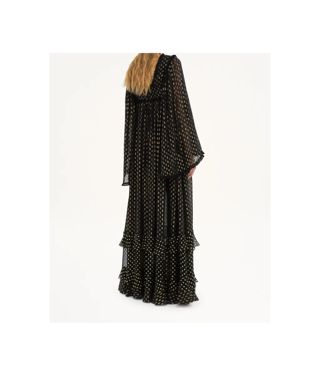 Ruffled Extra-Long Dress