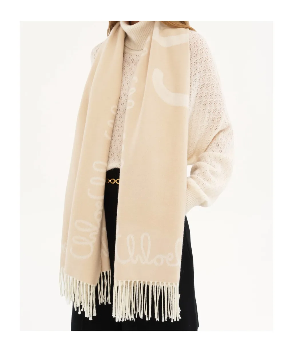 The Chloé Iconic Jacquard Fringed Scarf