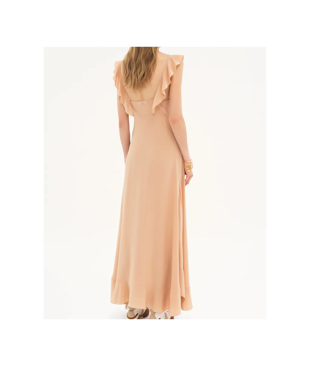 Crepe De Chine Maxi Dress