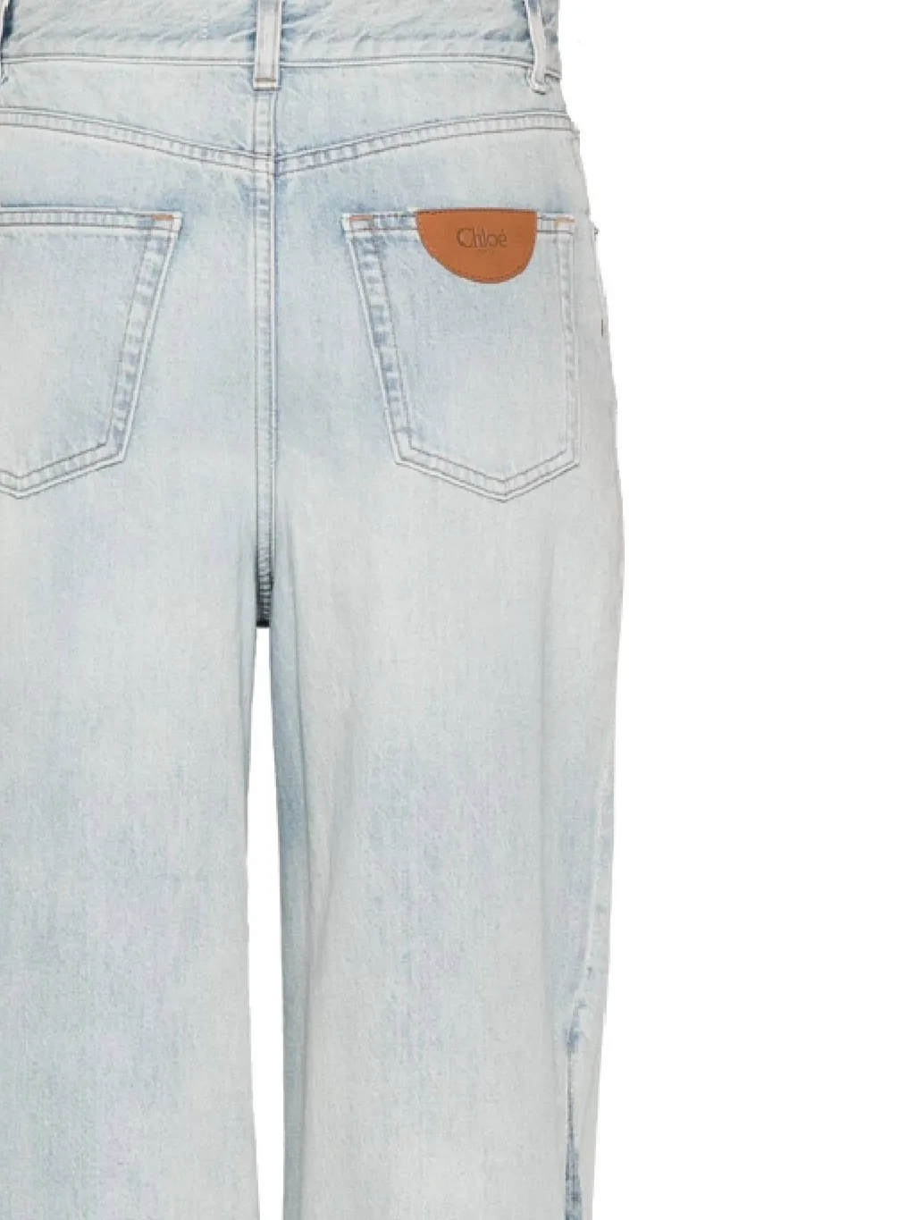Logo Patch Wide-Leg Jeans