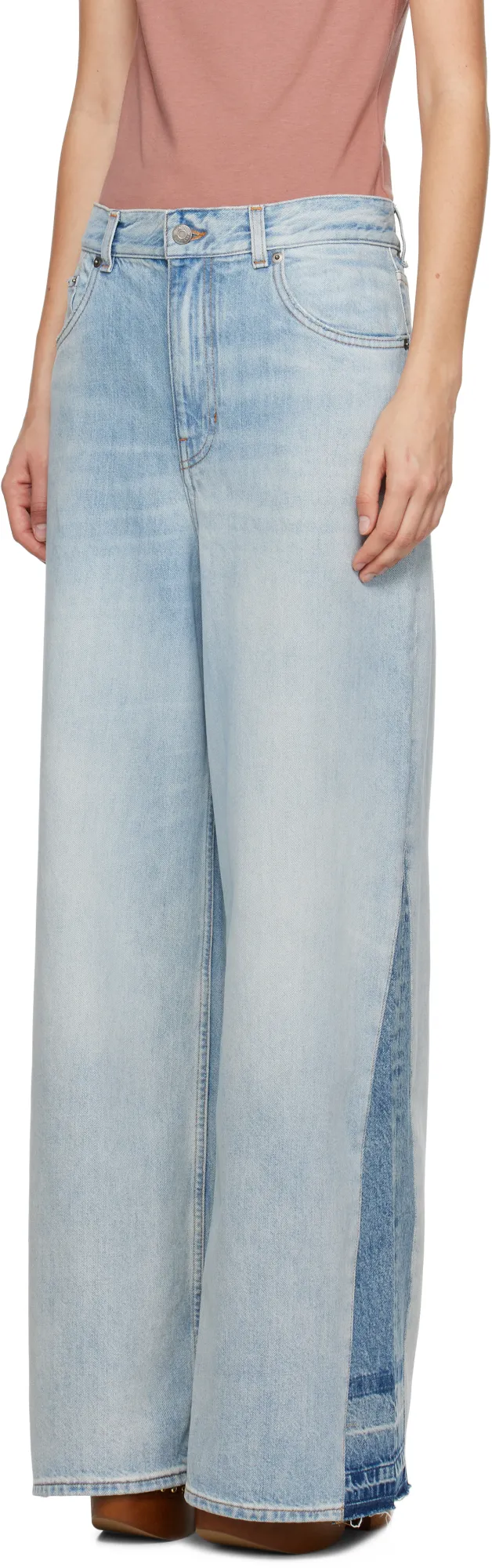Logo Patch Wide-Leg Jeans