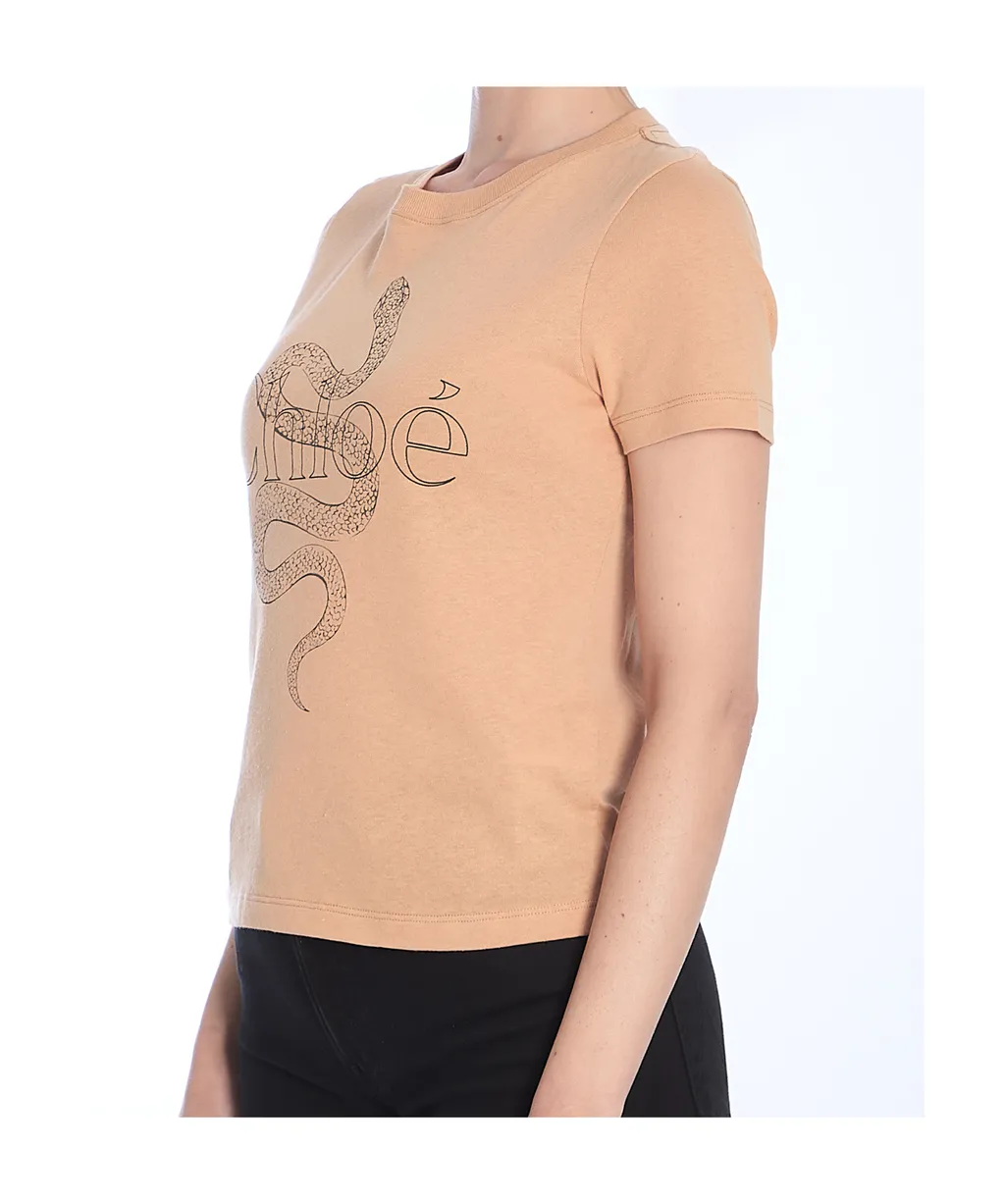 Snake Printed Crewneck T-Shirt