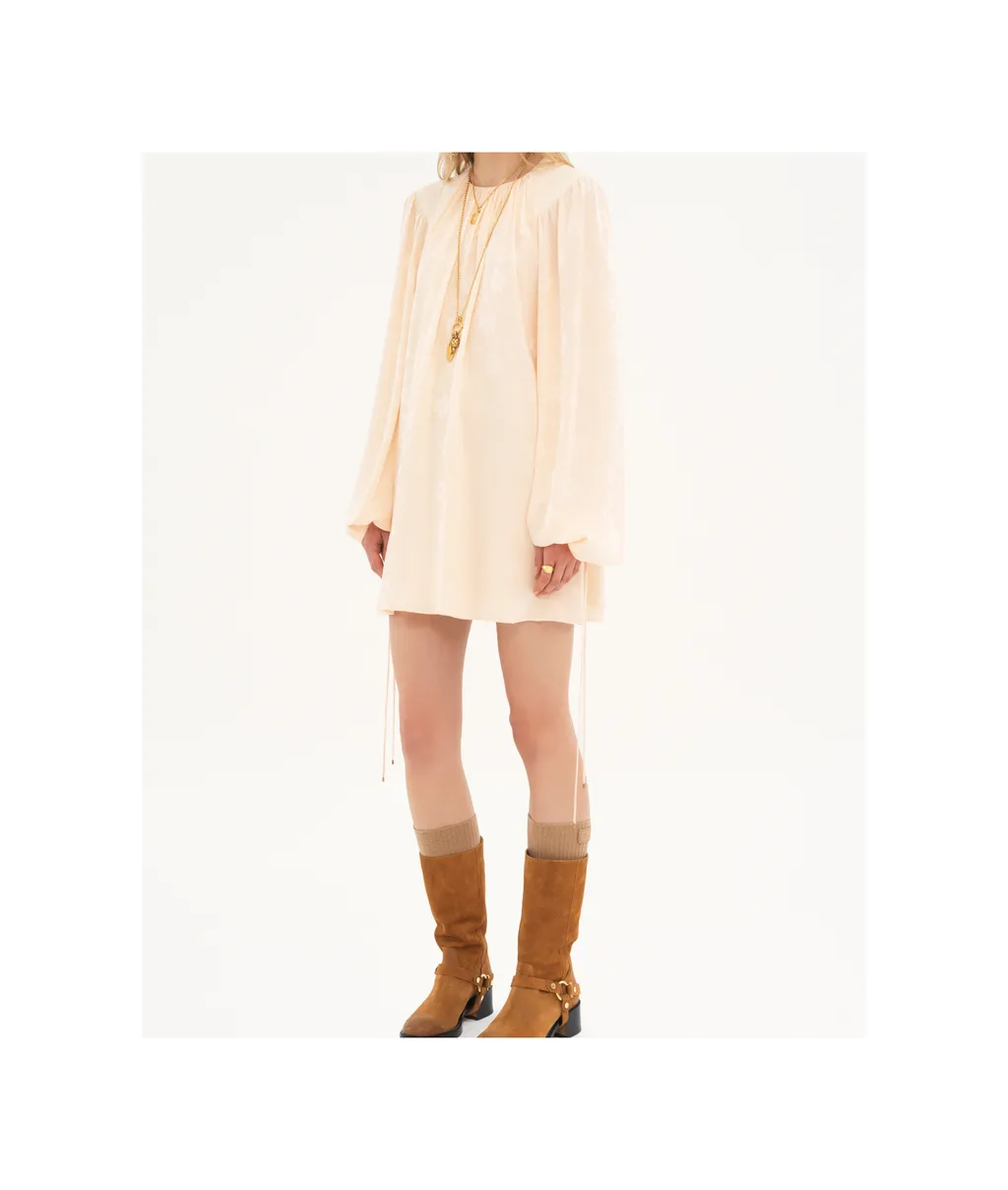 Jacquard Silk Mini Dress
