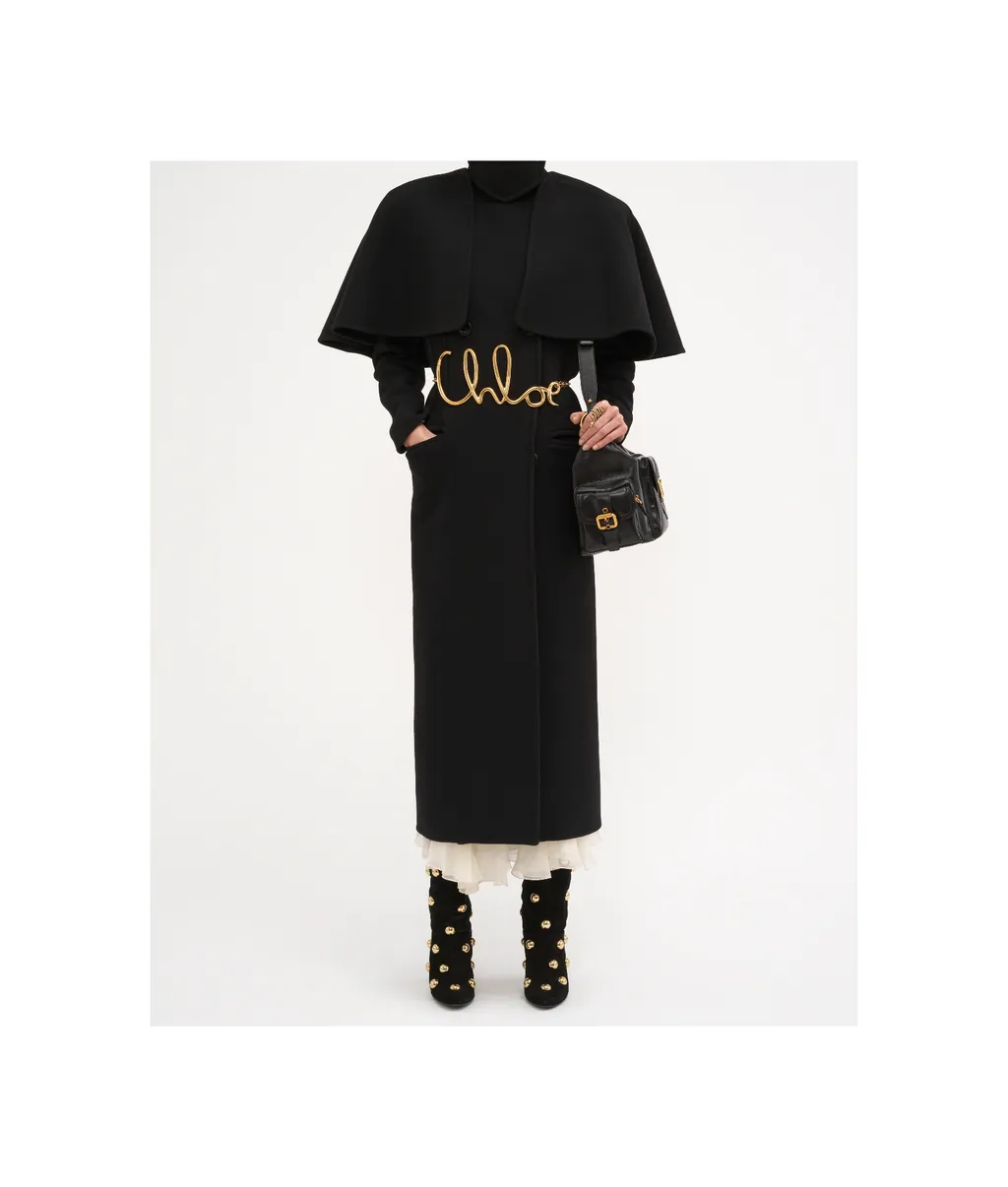 Double-Breasted Cape Coat