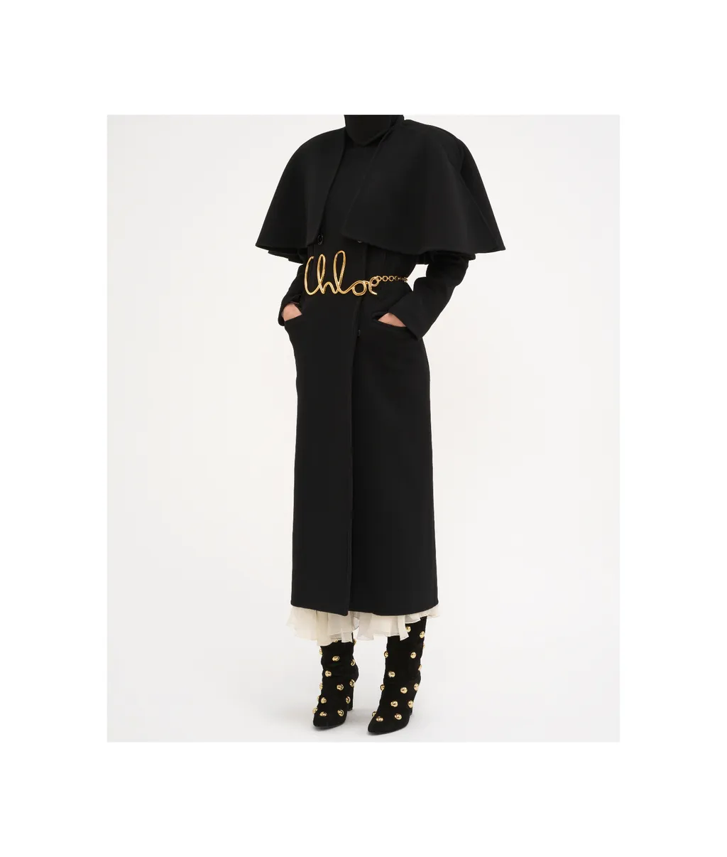 Double-Breasted Cape Coat