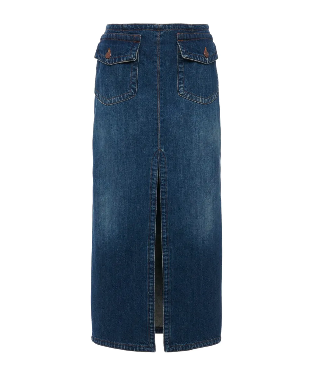 Denim Midi Skirt