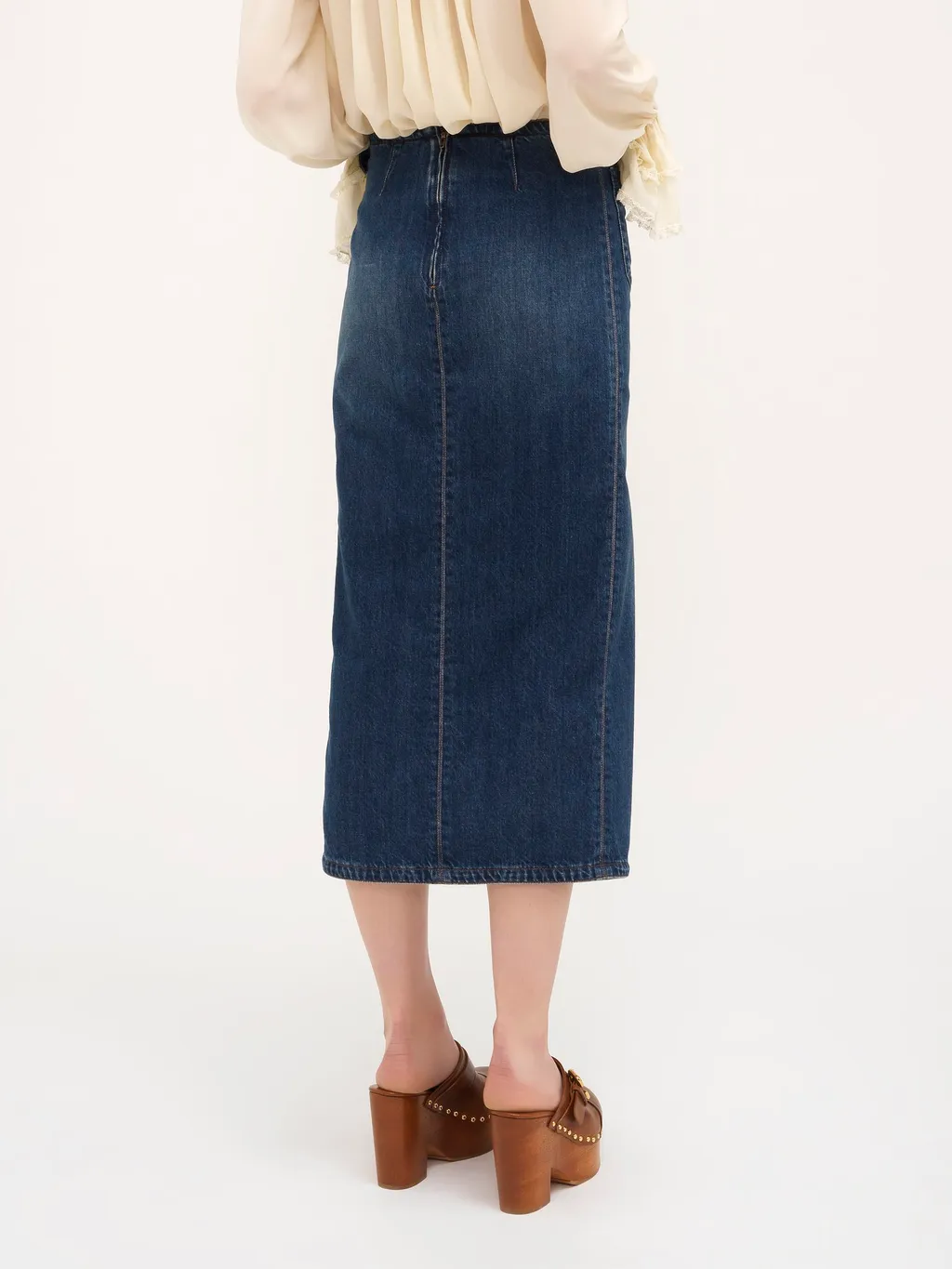 Denim Midi Skirt