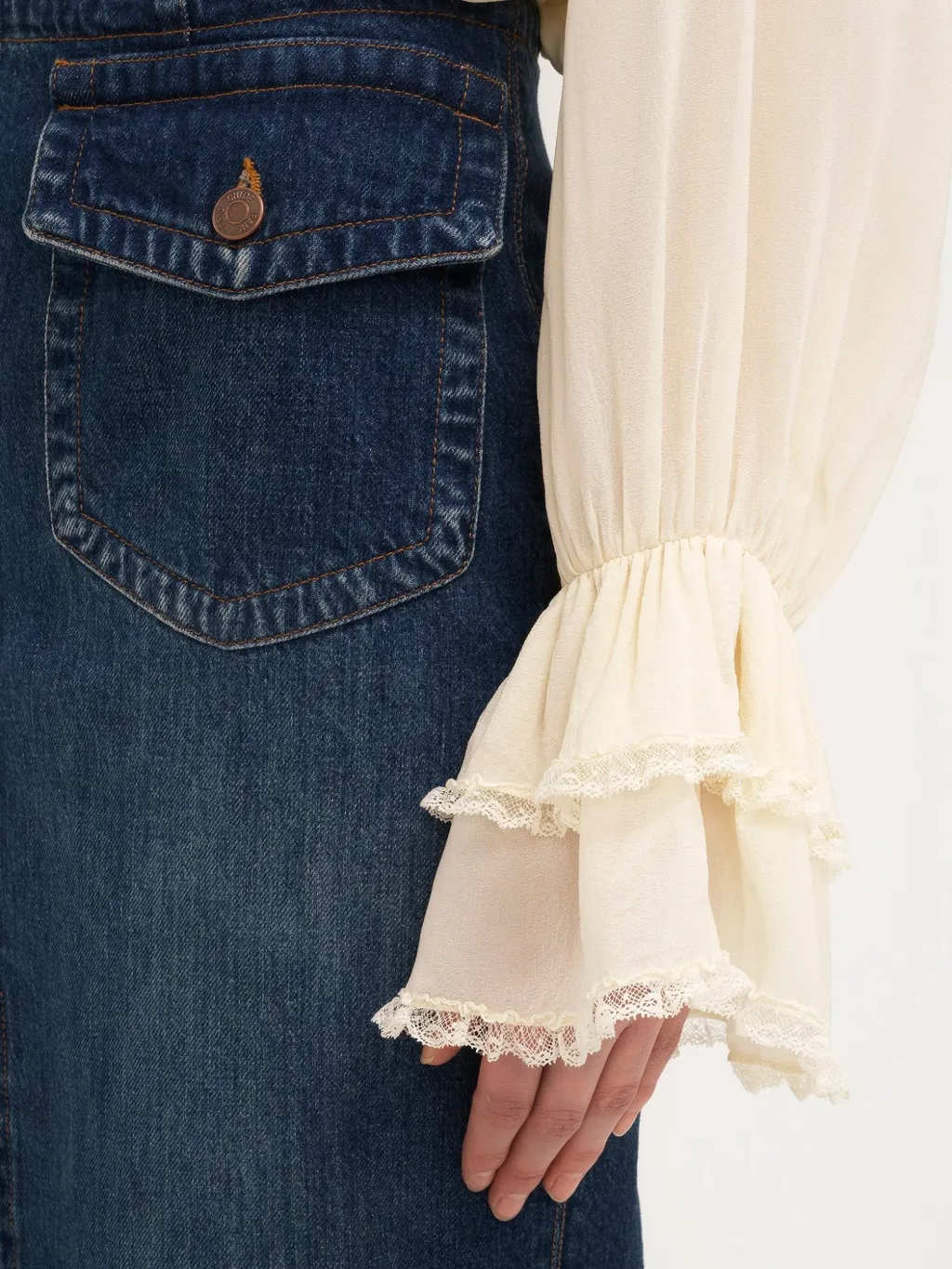 Denim Midi Skirt