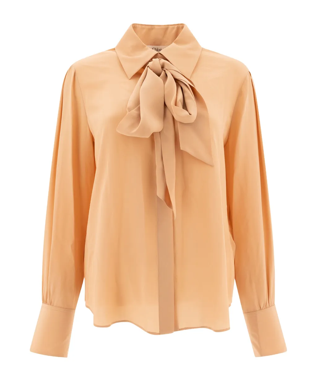 Long-Sleeve Georgette Shirt