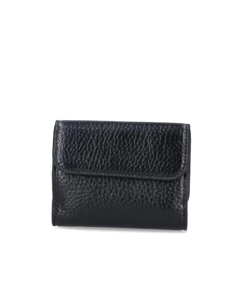 Logo Embossed Tri-Fold Wallet