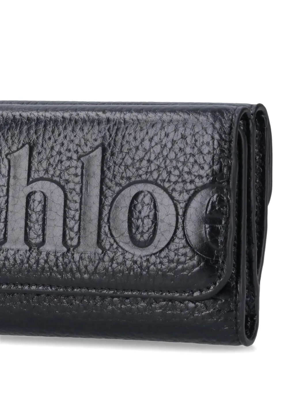 Logo Embossed Tri-Fold Wallet